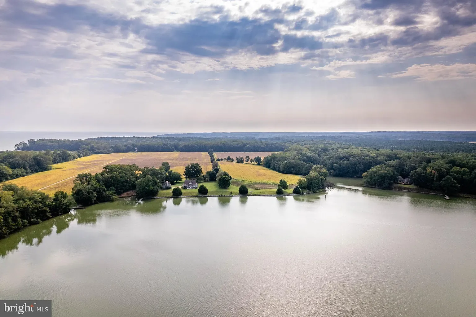 Drone view toward the Potomac