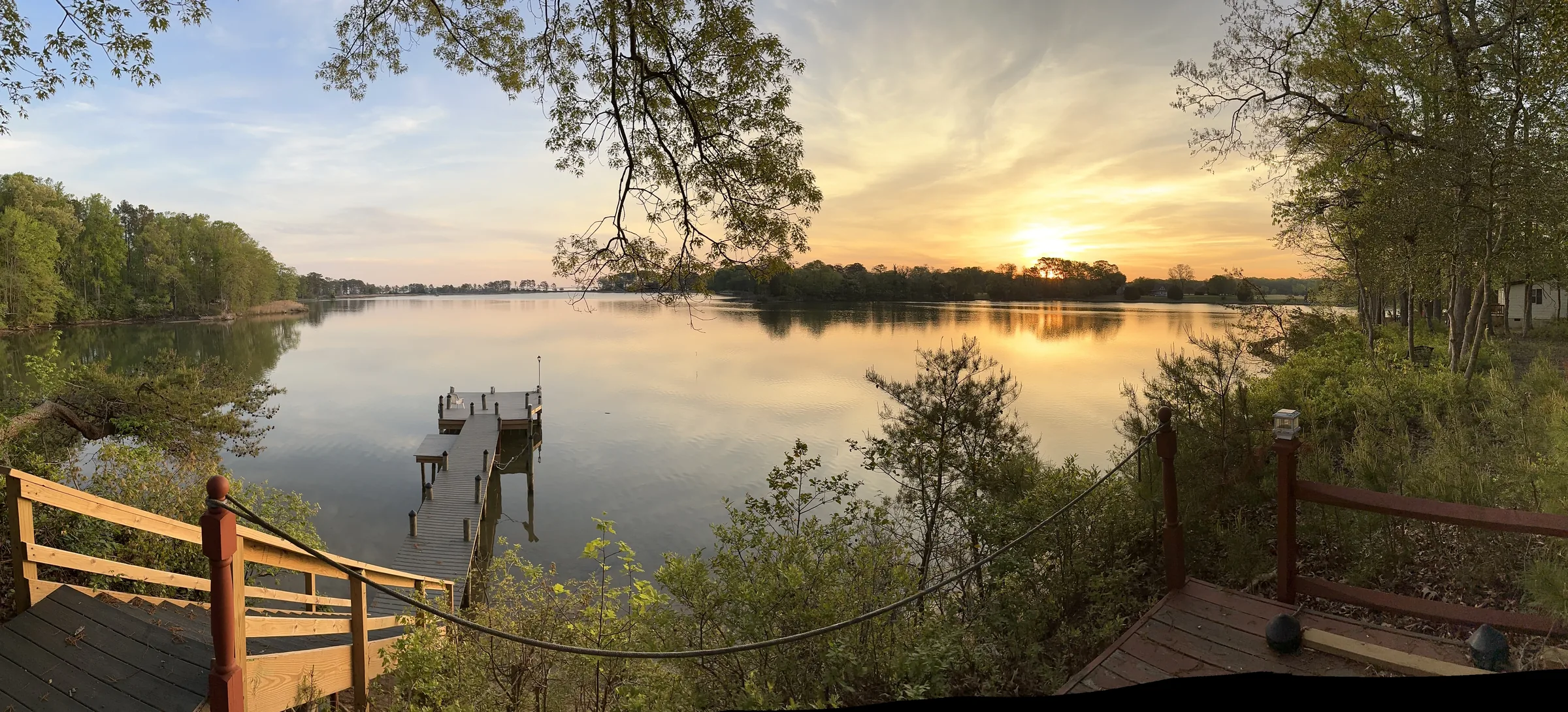Sunrise over Presley Creek from Vista Cove