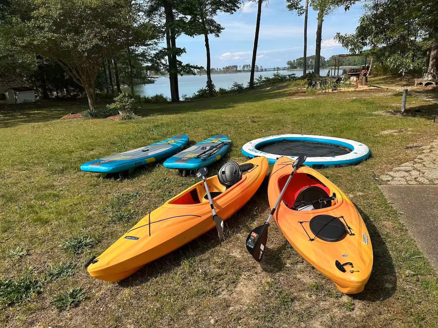 Kayaks and paddle boards